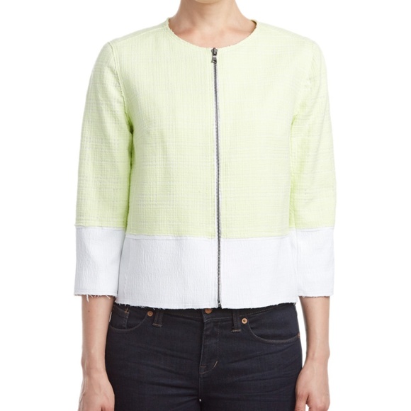 T Tahari Kaina Light Tweed Jacket SZ‎ L - Picture 1 of 7